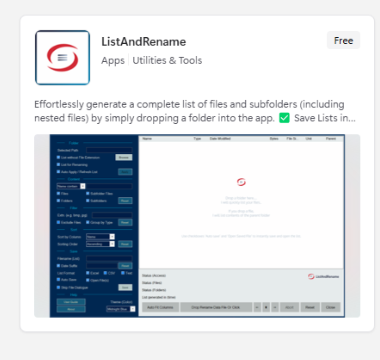 listandrename